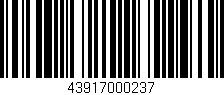 Código de barras (EAN, GTIN, SKU, ISBN): '43917000237'