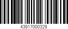 Código de barras (EAN, GTIN, SKU, ISBN): '43917000329'