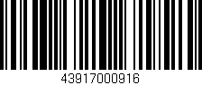 Código de barras (EAN, GTIN, SKU, ISBN): '43917000916'