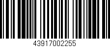 Código de barras (EAN, GTIN, SKU, ISBN): '43917002255'
