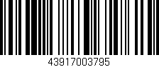 Código de barras (EAN, GTIN, SKU, ISBN): '43917003795'