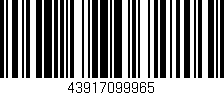 Código de barras (EAN, GTIN, SKU, ISBN): '43917099965'