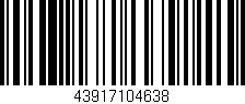 Código de barras (EAN, GTIN, SKU, ISBN): '43917104638'