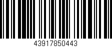 Código de barras (EAN, GTIN, SKU, ISBN): '43917850443'