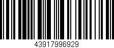 Código de barras (EAN, GTIN, SKU, ISBN): '43917996929'