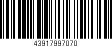 Código de barras (EAN, GTIN, SKU, ISBN): '43917997070'