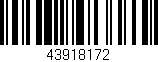 Código de barras (EAN, GTIN, SKU, ISBN): '43918172'