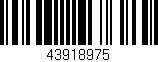 Código de barras (EAN, GTIN, SKU, ISBN): '43918975'