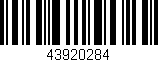 Código de barras (EAN, GTIN, SKU, ISBN): '43920284'