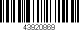 Código de barras (EAN, GTIN, SKU, ISBN): '43920869'