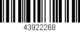 Código de barras (EAN, GTIN, SKU, ISBN): '43922268'