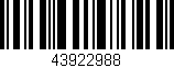 Código de barras (EAN, GTIN, SKU, ISBN): '43922988'