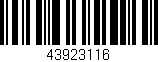Código de barras (EAN, GTIN, SKU, ISBN): '43923116'