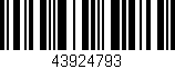 Código de barras (EAN, GTIN, SKU, ISBN): '43924793'