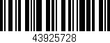 Código de barras (EAN, GTIN, SKU, ISBN): '43925728'