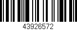 Código de barras (EAN, GTIN, SKU, ISBN): '43926572'