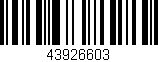 Código de barras (EAN, GTIN, SKU, ISBN): '43926603'
