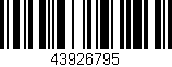Código de barras (EAN, GTIN, SKU, ISBN): '43926795'