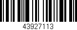 Código de barras (EAN, GTIN, SKU, ISBN): '43927113'