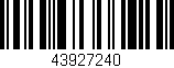 Código de barras (EAN, GTIN, SKU, ISBN): '43927240'