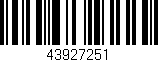 Código de barras (EAN, GTIN, SKU, ISBN): '43927251'