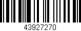 Código de barras (EAN, GTIN, SKU, ISBN): '43927270'