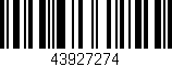 Código de barras (EAN, GTIN, SKU, ISBN): '43927274'