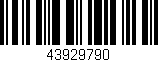 Código de barras (EAN, GTIN, SKU, ISBN): '43929790'