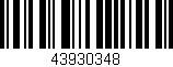 Código de barras (EAN, GTIN, SKU, ISBN): '43930348'