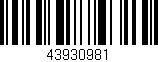 Código de barras (EAN, GTIN, SKU, ISBN): '43930981'
