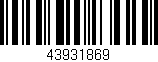 Código de barras (EAN, GTIN, SKU, ISBN): '43931869'