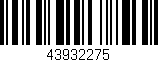 Código de barras (EAN, GTIN, SKU, ISBN): '43932275'