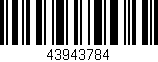 Código de barras (EAN, GTIN, SKU, ISBN): '43943784'
