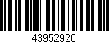 Código de barras (EAN, GTIN, SKU, ISBN): '43952926'