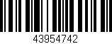 Código de barras (EAN, GTIN, SKU, ISBN): '43954742'
