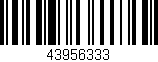 Código de barras (EAN, GTIN, SKU, ISBN): '43956333'