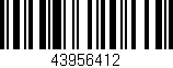 Código de barras (EAN, GTIN, SKU, ISBN): '43956412'