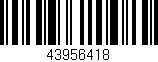 Código de barras (EAN, GTIN, SKU, ISBN): '43956418'