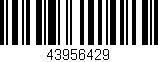 Código de barras (EAN, GTIN, SKU, ISBN): '43956429'