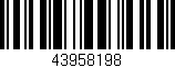 Código de barras (EAN, GTIN, SKU, ISBN): '43958198'