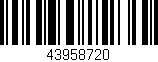 Código de barras (EAN, GTIN, SKU, ISBN): '43958720'
