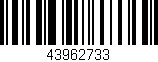 Código de barras (EAN, GTIN, SKU, ISBN): '43962733'