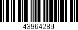 Código de barras (EAN, GTIN, SKU, ISBN): '43964289'