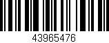 Código de barras (EAN, GTIN, SKU, ISBN): '43965476'