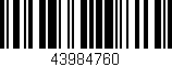 Código de barras (EAN, GTIN, SKU, ISBN): '43984760'