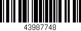 Código de barras (EAN, GTIN, SKU, ISBN): '43987748'