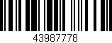 Código de barras (EAN, GTIN, SKU, ISBN): '43987778'