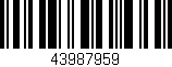 Código de barras (EAN, GTIN, SKU, ISBN): '43987959'