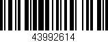 Código de barras (EAN, GTIN, SKU, ISBN): '43992614'