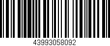 Código de barras (EAN, GTIN, SKU, ISBN): '43993058092'
